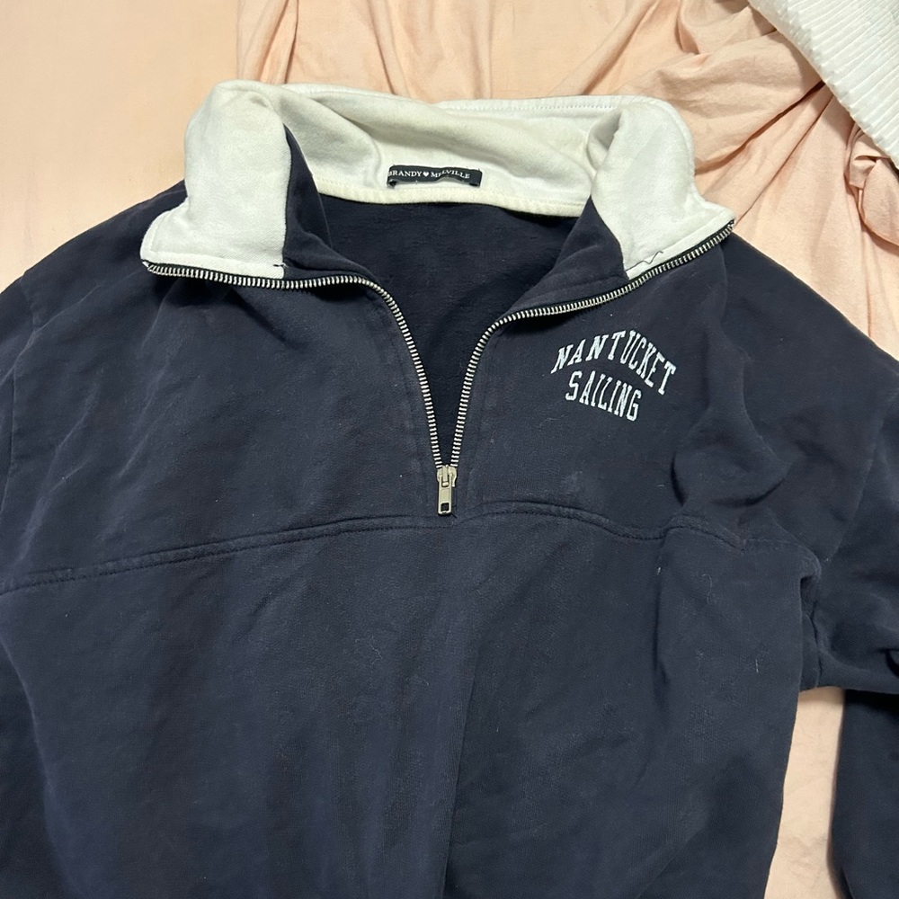 Brandy quarter zip navy